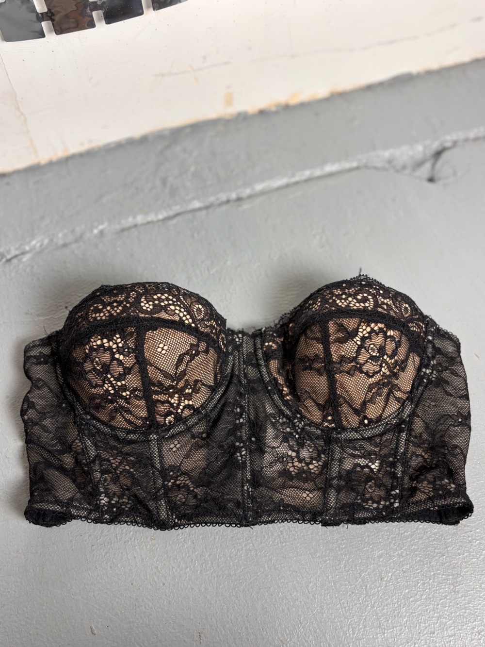 Adika Black Lace Bustier Corset Top